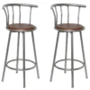 Lot De 2 Tabourets De Bar Bois Marron Design Moderne 1202010 -Electroménager Soldes tabouret de bar 10446311