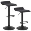 Lot De 2 Tabourets De Bar En Synthétique Noir 19_0000551 -Electroménager Soldes tabouret de bar 10446401