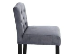 Tabouret De Bar En Lin Avec Structure En Bois Lot De 2 Pièces Gris Foncé 19_0000442 -Electroménager Soldes tabouret de bar 10446433