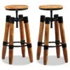 Lot De Deux Tabourets De Bar Design Chaise Siège Bois De Manguier Massif Et Acier 1202154 2 Lot De Deux Tabourets De Bar Design Chaise Siège Bois De Manguier Massif Et Acier 1202154 -Electroménager Soldes tabouret de bar 10446439
