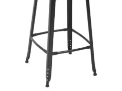 Lot De Deux Tabourets De Bar Design Chaise Siège Noir Acier 1202089 -Electroménager Soldes tabouret de bar 10446497