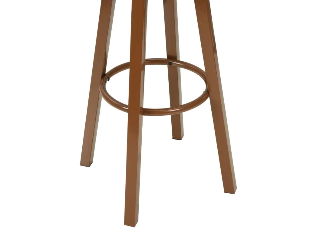 Lot De Deux Tabourets De Bar Design Chaise Siège Synthétique Marron 1202068 4 Lot De Deux Tabourets De Bar Design Chaise Siège Synthétique Marron 1202068 – Image 2