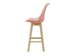 Lot De 2 Tabourets De Bar Siège Avec Dossier Et Repose-pied Hêtre 105 Cm Rose 03_0002782 -Electroménager Soldes tabouret de bar 10446555