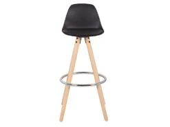Lot De 2 Tabourets De Bar Pied En Bois Noir 19_0000554 -Electroménager Soldes tabouret de bar 10446623