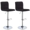 Lot De 2 Tabourets En Lin Noir 19_0000550 -Electroménager Soldes tabouret de bar 10446687