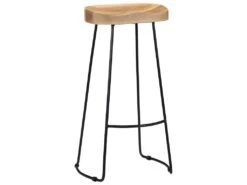 Lot De Deux Tabourets De Bar Design Chaise Siège Bois De Manguier Massif 1202071 -Electroménager Soldes tabouret de bar 10446739