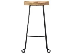 Lot De Deux Tabourets De Bar Design Chaise Siège Bois De Manguier Massif 1202071 -Electroménager Soldes tabouret de bar 10446741