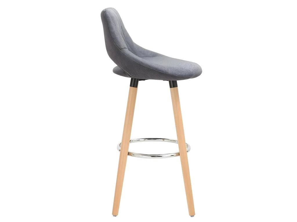 Tabouret De Bar En Lin Avec Dossier Et Repose-pieds, Lot De 2 Pièces Gris Foncé 19_0000553 7 Tabouret De Bar En Lin Avec Dossier Et Repose-pieds, Lot De 2 Pièces Gris Foncé 19_0000553 – Image 5
