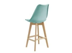Lot De 2 Tabourets De Bar Siège Avec Dossier Et Repose Pied 105 Cm Vert 03_0002780 -Electroménager Soldes tabouret de bar 10446803