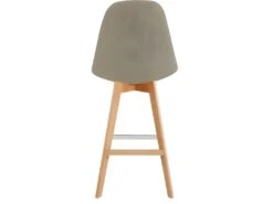 OWEN - Chaise De Bar Scandinave Tissu Lin Pied Hêtre (x2) 9 OWEN - Chaise De Bar Scandinave Tissu Lin Pied Hêtre (x2) -Electroménager Soldes tabouret de bar 10480589