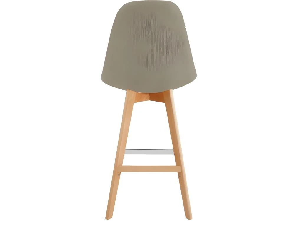 OWEN - Chaise De Bar Scandinave Tissu Lin Pied Hêtre (x2) 5 OWEN - Chaise De Bar Scandinave Tissu Lin Pied Hêtre (x2) – Image 3