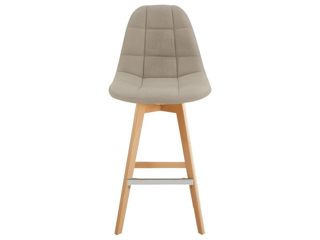 OWEN - Chaise De Bar Scandinave Tissu Lin Pied Hêtre (x2) 7 OWEN - Chaise De Bar Scandinave Tissu Lin Pied Hêtre (x2) – Image 5