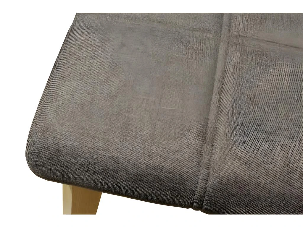 Chaise De Bar Scandinave En Tissu Marron Et Piètement En Chêne - LEO 4 Chaise De Bar Scandinave En Tissu Marron Et Piètement En Chêne - LEO – Image 2