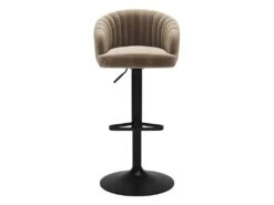Lot De 2 Tabourets De Bar En Velours Et Métal - Beige - DORALIZ -Electroménager Soldes tabouret de bar 1176599