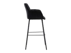 Lot De 2 Tabourets De Bar En Velours Et Métal - Noir - PEGA De Pascal MORABITO -Electroménager Soldes tabouret de bar 1304225