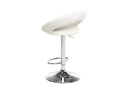Lot De 2 Tabourets De Bar JEFF - Cuir Blanc -Electroménager Soldes tabouret de bar 188554