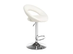 Lot De 2 Tabourets De Bar JEFF - Cuir Blanc -Electroménager Soldes tabouret de bar 188555