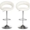 Lot De 2 Tabourets De Bar JEFF - Cuir Blanc 1 Lot De 2 Tabourets De Bar JEFF - Cuir Blanc -Electroménager Soldes tabouret de bar 188557