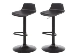 Lot De 2 Tabourets De Bar - Polypropylène - Coloris Noir - CALAS
