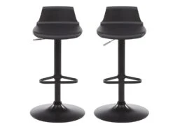 Lot De 2 Tabourets De Bar - Polypropylène - Coloris Noir - CALAS -Electroménager Soldes tabouret de bar 202109
