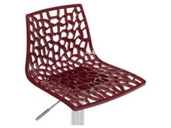 Lot De 2 Tabourets De Bar CLARK - Polypropylène - Rouge Bordeaux -Electroménager Soldes tabouret de bar 227415