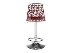 Lot De 2 Tabourets De Bar CLARK - Polypropylène - Rouge Bordeaux -Electroménager Soldes tabouret de bar 227417