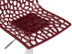 Lot De 2 Tabourets De Bar CLARK - Polypropylène - Rouge Bordeaux -Electroménager Soldes tabouret de bar 227419