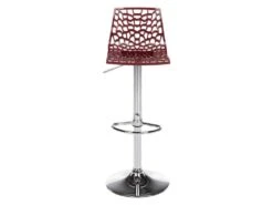 Lot De 2 Tabourets De Bar CLARK - Polypropylène - Rouge Bordeaux -Electroménager Soldes tabouret de bar 227429