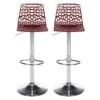 Lot De 2 Tabourets De Bar CLARK - Polypropylène - Rouge Bordeaux 1 Lot De 2 Tabourets De Bar CLARK - Polypropylène - Rouge Bordeaux -Electroménager Soldes tabouret de bar 227433