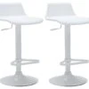 Lot De 2 Tabourets De Bar - Polypropylène - Coloris Blanc - CALAS -Electroménager Soldes tabouret de bar 236463