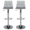 Lot De 2 Tabourets De Bar CLARK - Polypropylène - Gris Perle -Electroménager Soldes tabouret de bar 237915