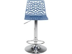 Lot De 2 Tabourets De Bar CLARK - Polypropylène - Bleu Prusse -Electroménager Soldes tabouret de bar 256665