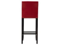 Lot De 2 Tabourets De Bar ROVIGO - Simili Rouge Brillant -Electroménager Soldes tabouret de bar 268369