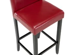 Lot De 2 Tabourets De Bar ROVIGO - Simili Rouge Brillant -Electroménager Soldes tabouret de bar 268371