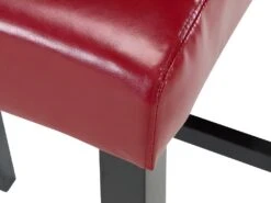 Lot De 2 Tabourets De Bar ROVIGO - Simili Rouge Brillant -Electroménager Soldes tabouret de bar 268373