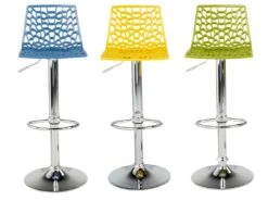 Lot De 2 Tabourets De Bar CLARK - Polypropylène - Bleu Prusse -Electroménager Soldes tabouret de bar 268577