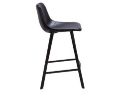 Lot De 2 Tabourets De Bar MADERE - Simili - Noir -Electroménager Soldes tabouret de bar 284033