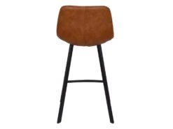 Lot De 2 Tabourets De Bar MADERE - Simili - Caramel -Electroménager Soldes tabouret de bar 284051