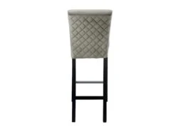 Lot De 2 Tabourets De Bar GIDEON - Velours & Pieds Bois - Gris -Electroménager Soldes tabouret de bar 310793
