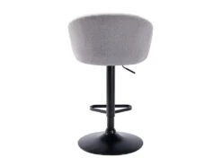 Lot De 2 Tabourets De Bar En Tissu Et Métal - Gris - DORALIZ -Electroménager Soldes tabouret de bar 493941