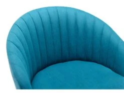 Lot De 2 Tabourets De Bar En Tissu Et Métal - Bleu - DORALIZ -Electroménager Soldes tabouret de bar 494023