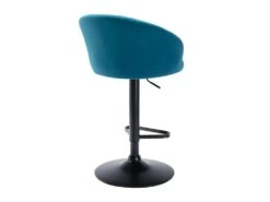 Lot De 2 Tabourets De Bar En Tissu Et Métal - Bleu - DORALIZ -Electroménager Soldes tabouret de bar 494029