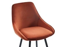 Lot De 2 Tabourets De Bar - Velours - Terracotta - MASURIE -Electroménager Soldes tabouret de bar 497421