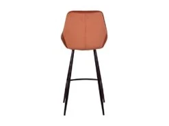 Lot De 2 Tabourets De Bar - Velours - Terracotta - MASURIE -Electroménager Soldes tabouret de bar 497425