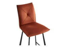 Lot De 2 Tabourets De Bar - Velours Et Métal - Terracotta - INDILANE 13 Lot De 2 Tabourets De Bar - Velours Et Métal - Terracotta - INDILANE -Electroménager Soldes tabouret de bar 498349