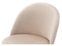 Lot De 2 Tabourets De Bar - Velours Et Métal Noir Mat - Beige - MELBOURNE -Electroménager Soldes tabouret de bar 6796833