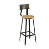 FORGE - Tabouret De Bar Bois Et Acier -Electroménager Soldes tabouret de bar 9145091