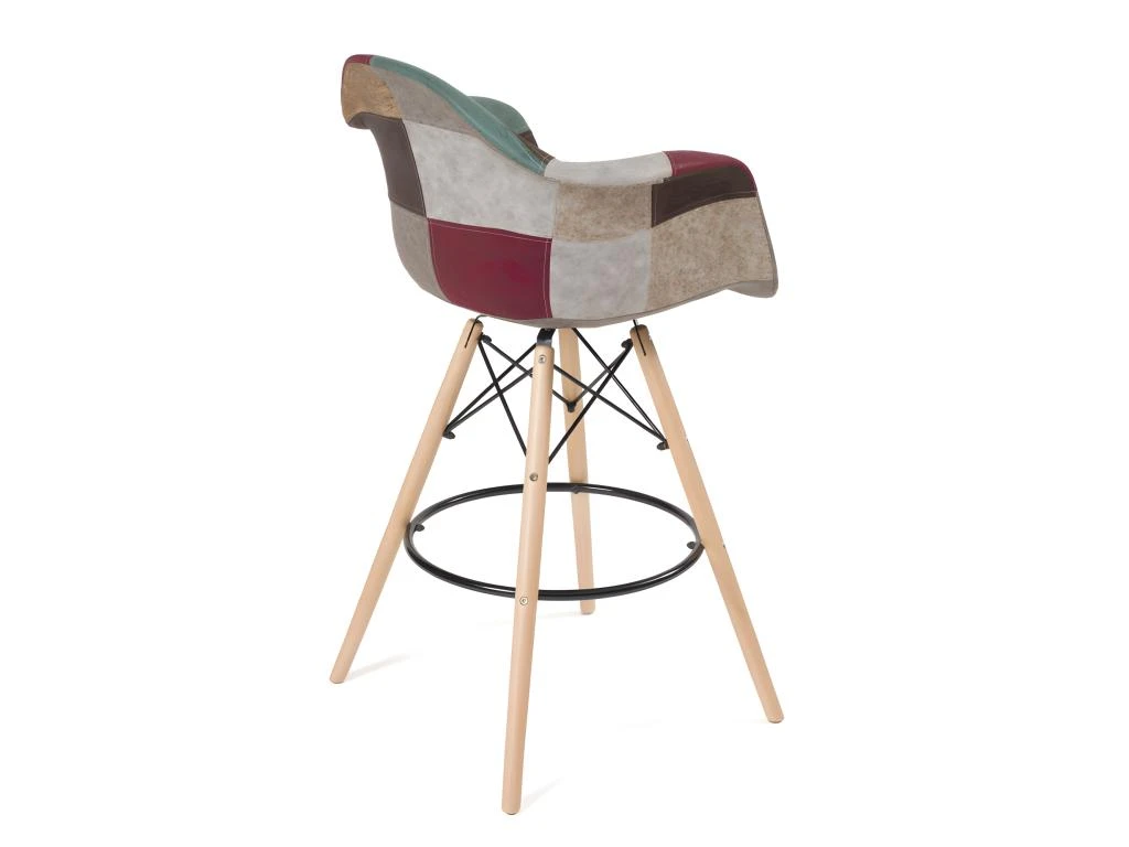 KAYELLES Chaise De Bar Patchwork Scandinave Avec Accoudoirs TIBA 6 KAYELLES Chaise De Bar Patchwork Scandinave Avec Accoudoirs TIBA – Image 4