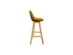 Lot 2 Tabourets De Bar Jaune Style Scandinave - WENDY -Electroménager Soldes tabouret de bar 9145227