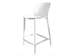 Tabouret De Bar Hauteur 65 Cm Polypropylène Blanc - CARD